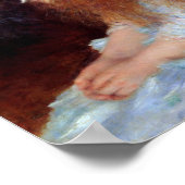 Portrait eines Mädchens mit blauem Band, Renoir Poster (Ecke)