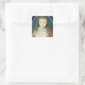 Portrait eines Mädchens Quadratischer Aufkleber (Tasche)