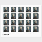 Portrait eines Mannes 4 Quadratischer Aufkleber (Blatt)