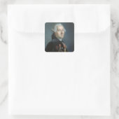 Portrait eines Mannes 4 Quadratischer Aufkleber (Tasche)