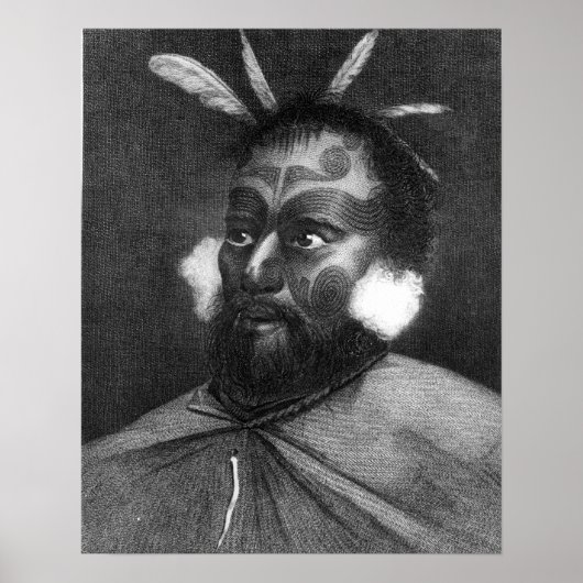 Portrait eines Mannes aus Neuseeland Poster (Vorne)