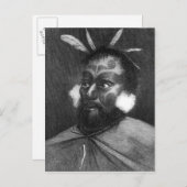 Portrait eines Mannes aus Neuseeland Postkarte (Vorne/Hinten)