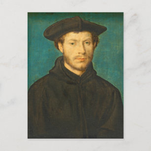Portrait eines Mannes, c. 1536-40 (Walnussöl) Postkarte
