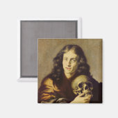 Portrait eines Mannes Magnet (Vorderseite/Rückseite)