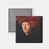 'Portrait eines Mannes' Magnet (Vorderseite/Rückseite)