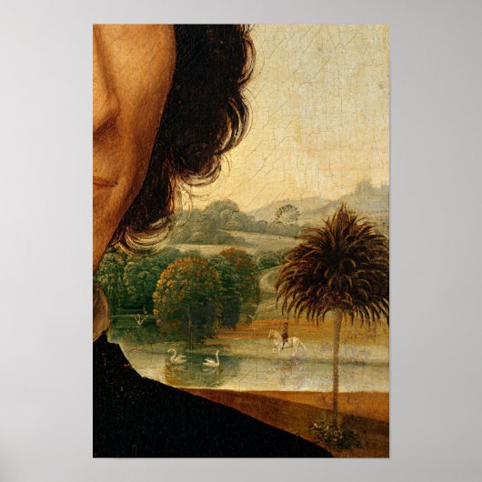 Portrait eines Mannes mit einer Münze Poster (Vorne)