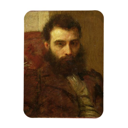 Portrait eines Mannes (Öl auf Tafel) Magnet (Vertikal)