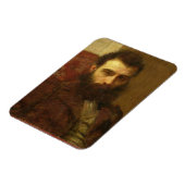 Portrait eines Mannes (Öl auf Tafel) Magnet (Linke Seite)