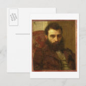 Portrait eines Mannes (Öl auf Tafel) Postkarte (Vorne/Hinten)
