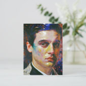 Portrait eines Mannes Postkarte (Stehend Vorderseite)