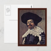 Portrait eines Mannes, von Hals Frans Postkarte (Vorne/Hinten)