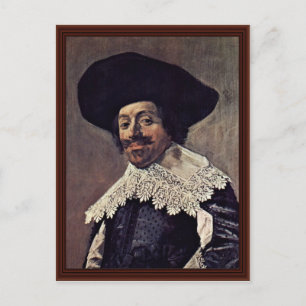 Portrait eines Mannes, von Hals Frans Postkarte