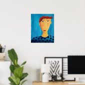 Portrait eines Menschen Malerei moderne Kunst Prin Poster (Heimbüro)