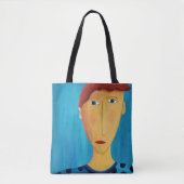 Portrait eines Menschen, moderne Kunstmalerei Tasche (Vorderseite)