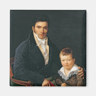 Portrait eines Mitglieds der Familie Barbet Magnet