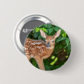 Portrait eines Neugeborenen (Weißschwanzhirsche) Button (Vorne & Hinten)