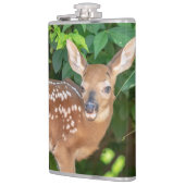 Portrait eines Neugeborenen (Weißschwanzhirsche) Flachmann (Links)