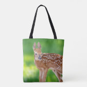 Portrait eines Neugeborenen (Weißschwanzhirsche) Tasche (Rückseite)