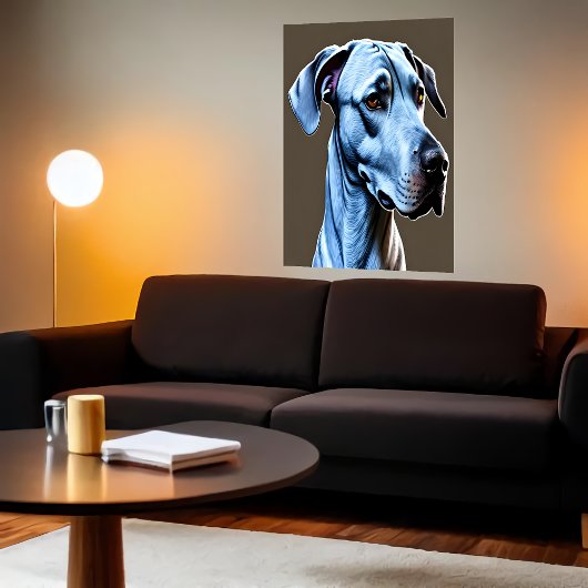 Portrait eines niedlichen Hundes | AI Art Poster
