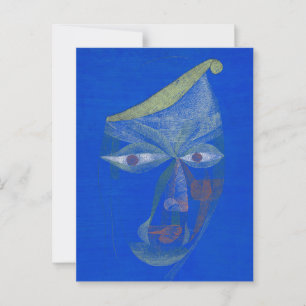 Portrait eines orientalischen, blauen postkarte