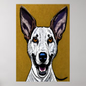 Portrait eines Pharao Hound | AI Art Poster (Vorne)