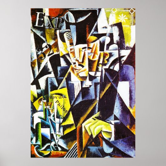 Portrait eines Philosophen, von Lyubov Popova Poster (Vorne)