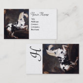 Portrait eines Piebaldmonogramms Visitenkarte (Vorne/Hinten)