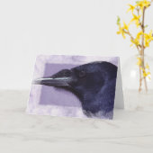 Portrait eines Raven Corvid Liebhaber des Kunstdes Karte (Gelbe Blume)