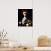 Portrait eines Recorder Players Poster (Küche)