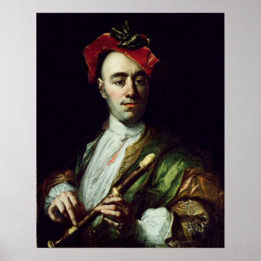 Portrait eines Recorder Players Poster (Vorne)