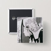 Portrait eines Ronins, von "Seichin Gushi Shozo" Button (Vorne & Hinten)