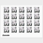 Portrait eines Ronins, von "Seichin Gushi Shozo" Quadratischer Aufkleber (Blatt)