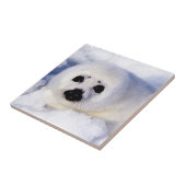 Portrait eines Siegels der Harfe Fliese (Seite)