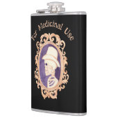 Portrait eines Skeletts Vinyl Wrapped Flask Flachmann (Links)