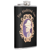 Portrait eines Skeletts Vinyl Wrapped Flask Flachmann (Rechts)