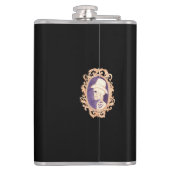 Portrait eines Skeletts Vinyl Wrapped Flask Flachmann (Rückseite)