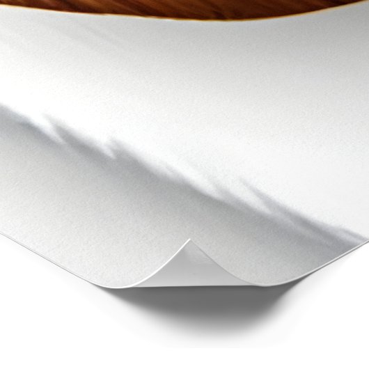 Portrait eines Spaniels | AI Art Poster (Ecke)