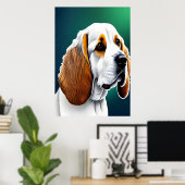 Portrait eines Spaniels | AI Art Poster (Heimbüro)