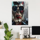 Portrait eines toten Schädels l | AI Art Poster (Heimbüro)