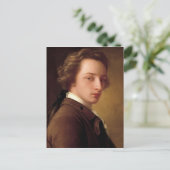 Portrait eines unbekannten Menschen mit einer schö Postkarte (Stehend Vorderseite)