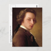 Portrait eines unbekannten Menschen mit einer schö Postkarte (Vorne/Hinten)