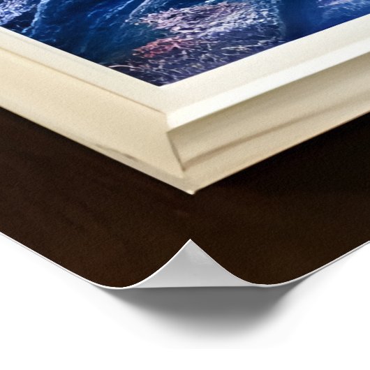 Portrait eines weißen Fuchs | AI Art Poster (Ecke)