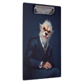 Portrait eines Werwolfs in einem Anzug Klemmbrett (Rechts)