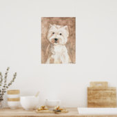 Portrait eines Westie Poster (Küche)