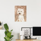 Portrait eines Westie Poster (Heimbüro)