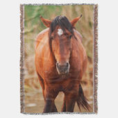 Portrait eines wilden Mustang Decke (Vorderseite Vertikal)