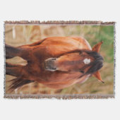 Portrait eines wilden Mustang Decke (Vorderseite)