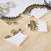 Portrait eines wunderschönen, skurrilen, rosa Drac Puzzle (Seite)