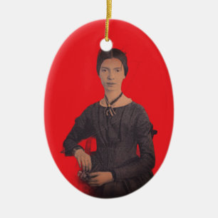 Portrait Emily Dickinson Keramik Ornament