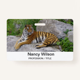 Portrait-Foto eines sibirischen Tigers Ausweis